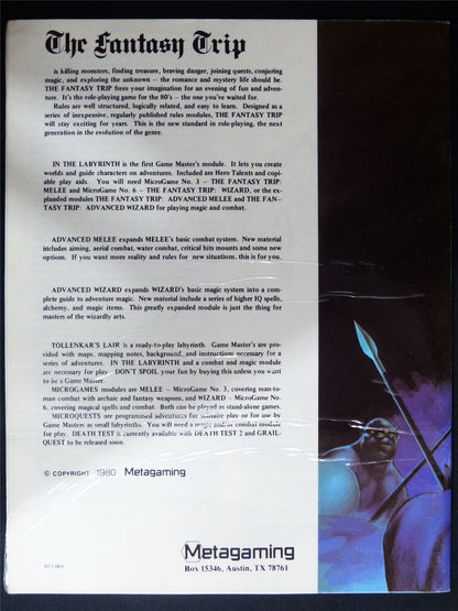 Advanced Melee: The Fantasy Trip - Metagaming Booklet #2MR
