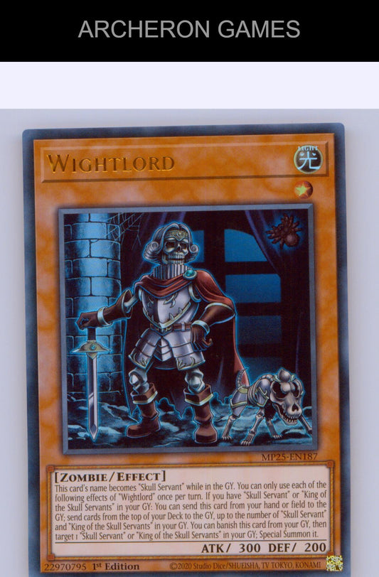 Wightlord Ultra Rare YUGIOH Card 1st Edition