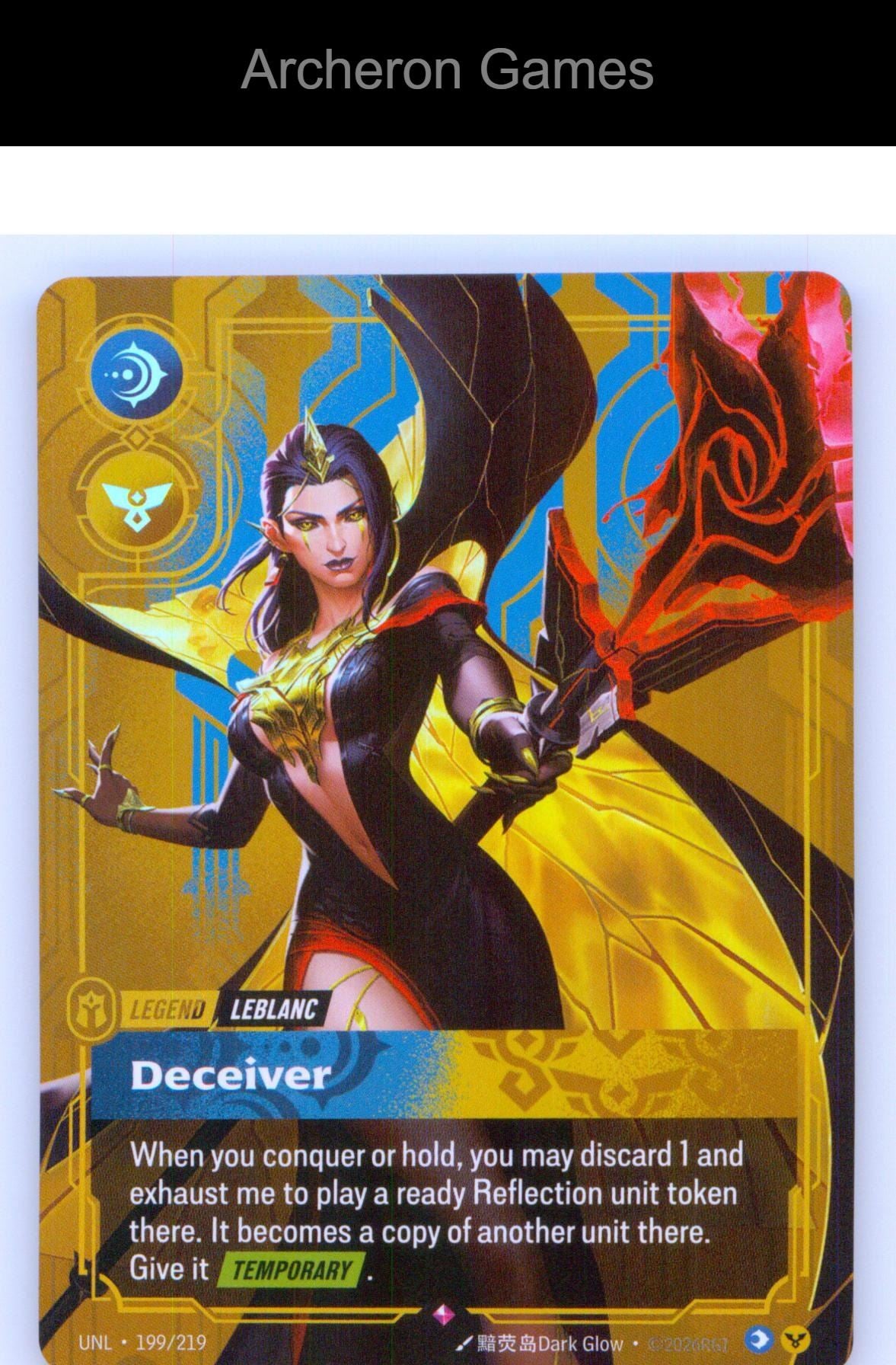 LeBlanc - Deceiver UNL 199/219 R Unleashed Riftbound Card