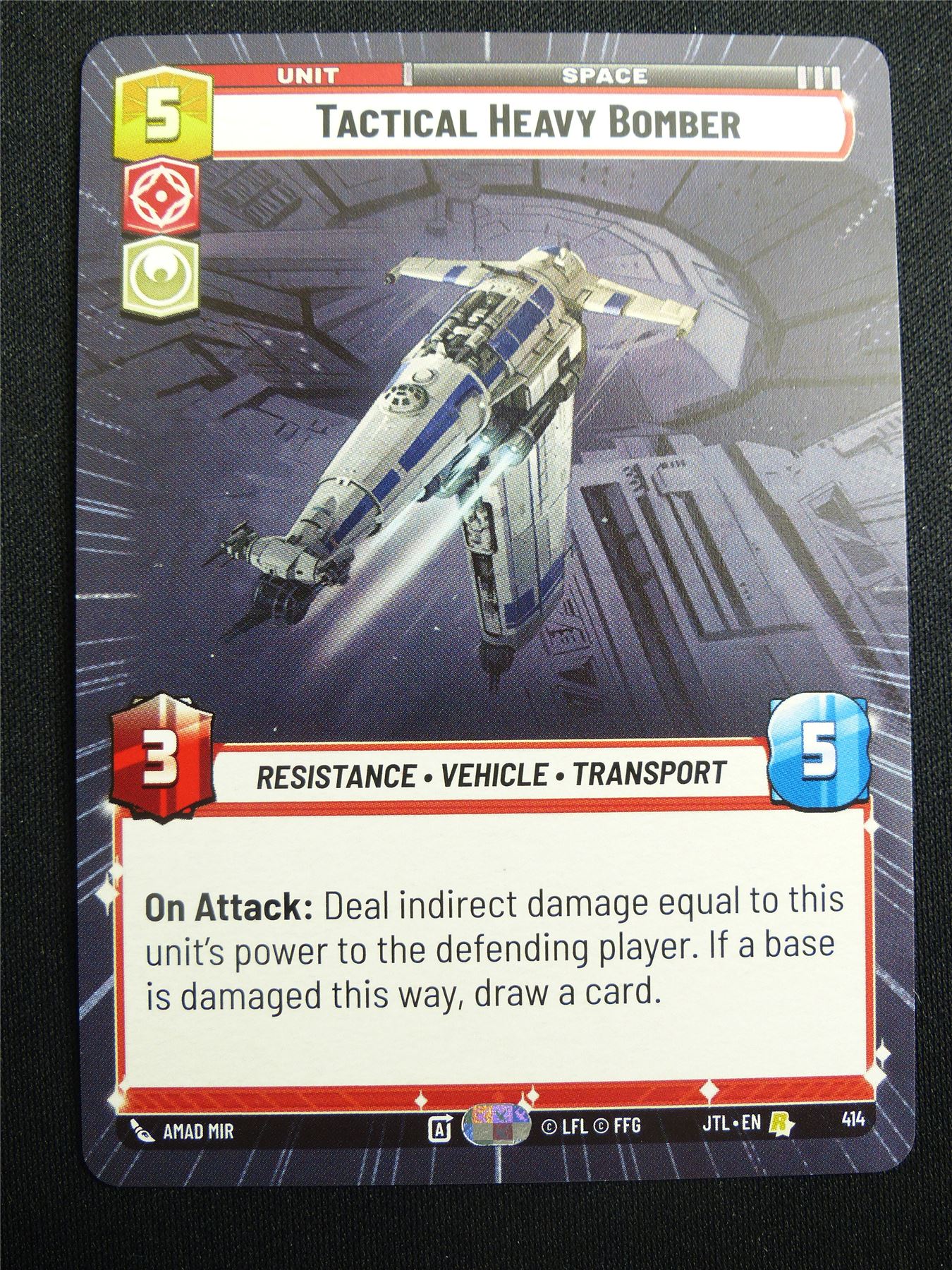 Tactical Heavy Bomber 414 Hyperspace - Star Wars Unlimited Card #4HI