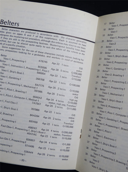 Traveller: Supplement 4 Citizens of the Imperium - Roleplaying Booklet #2T6