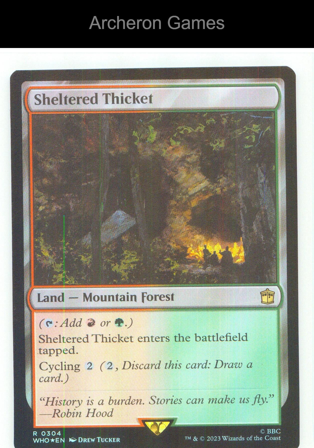Sheltered Thicket WHO 304 R MTG Card NM/EX+ Foil