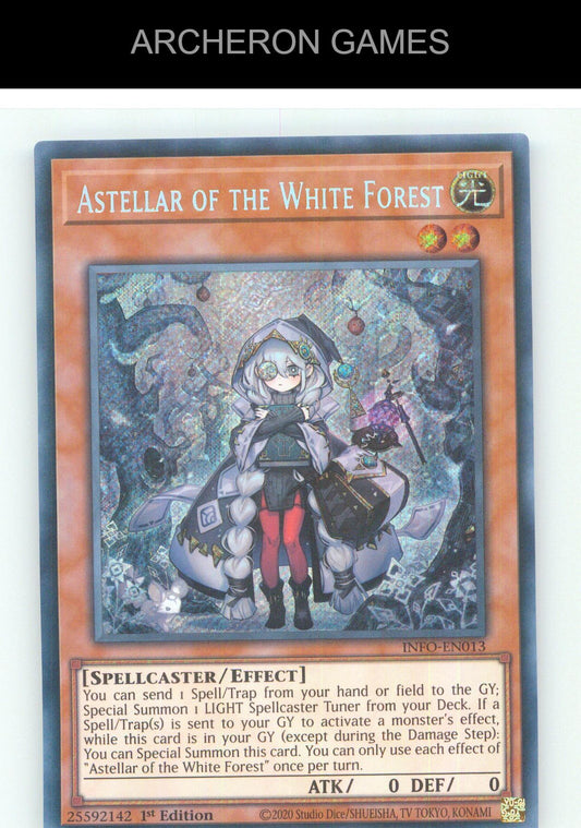 Astellar of the White Forest SEC YUGIOH Card 1st Edition
