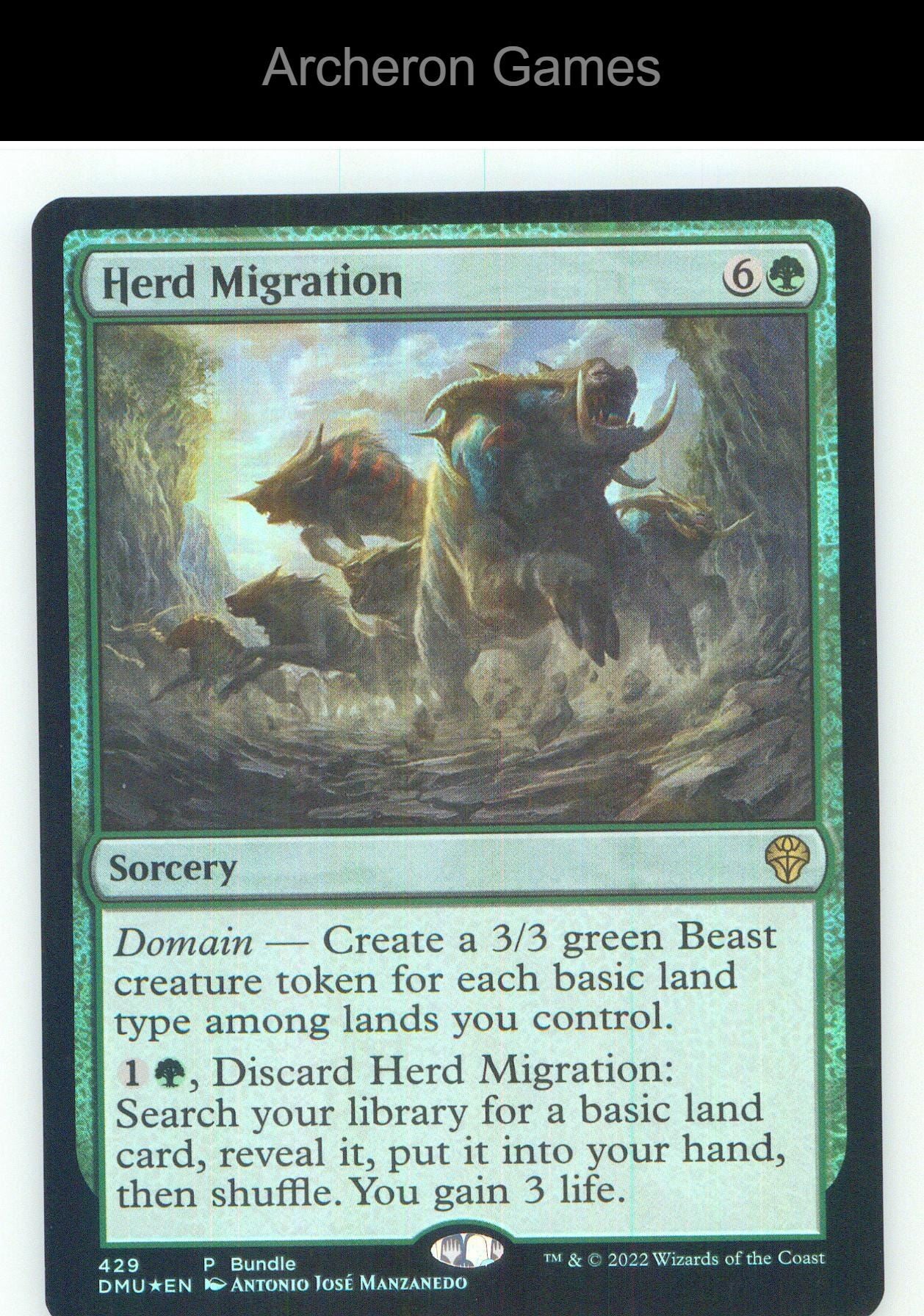 Herd Migration (DMU Bundle) 429 P MTG Card NM/EX+ Foil