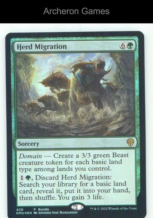 Herd Migration (DMU Bundle) 429 P MTG Card NM/EX+ Foil