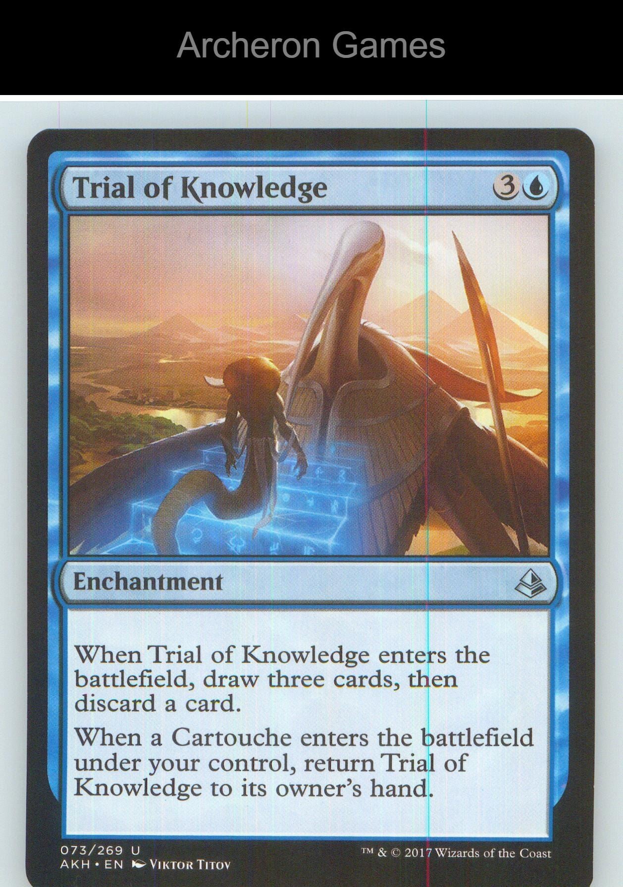 Trial of Knowledge AKH 73 UC MTG Card NM/EX+
