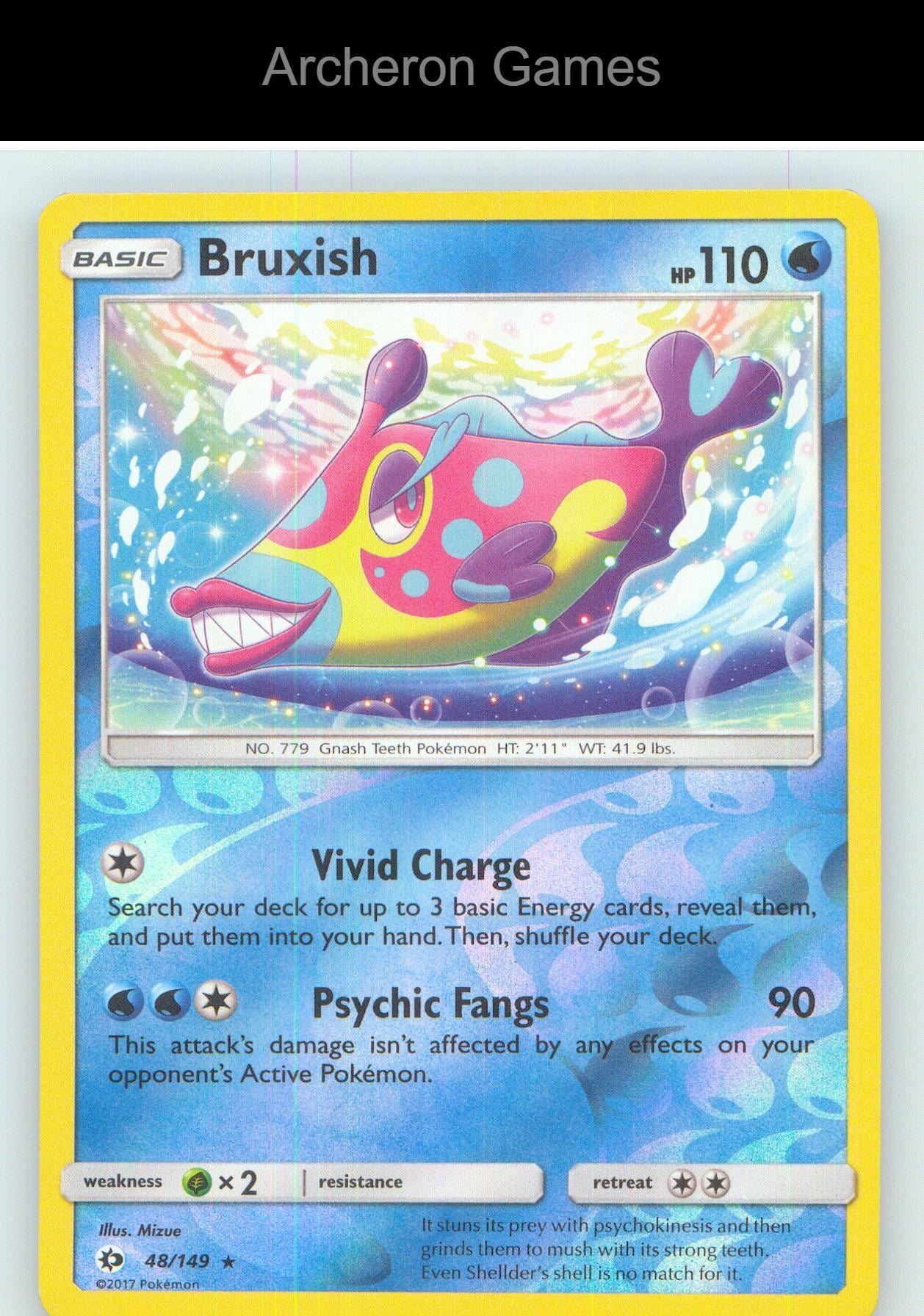 Pokemon Card Bruxish SM01 48/149 R SM Base Set Reverse Holo