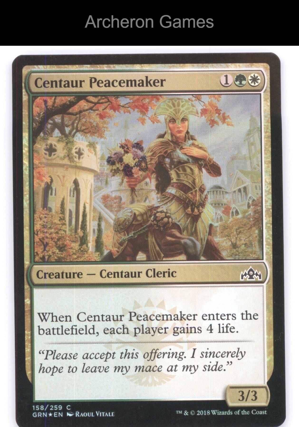 Centaur Peacemaker 158 C MTG Card Guilds of Ravnica