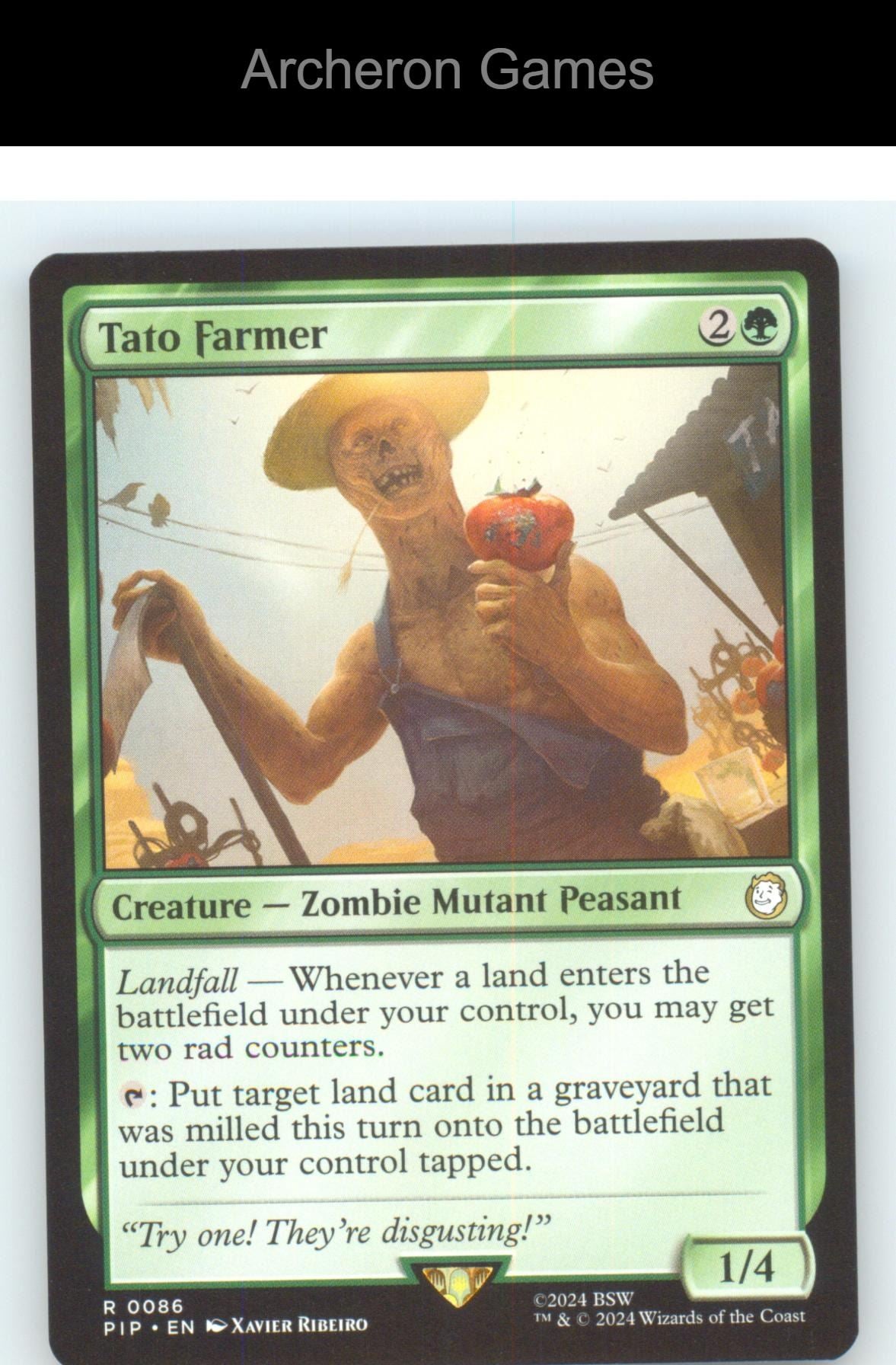 Tato Farmer PIP 86 R MTG Card NM/EX+