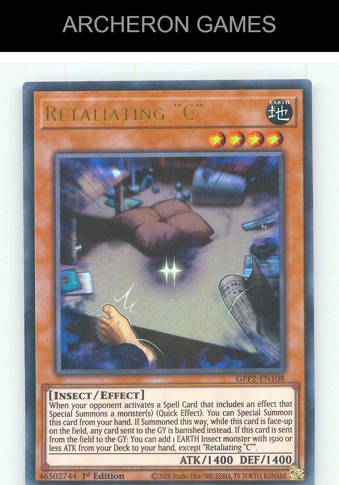 Retaliating "C" Ultra Rare YUGIOH Card 1st Edition
