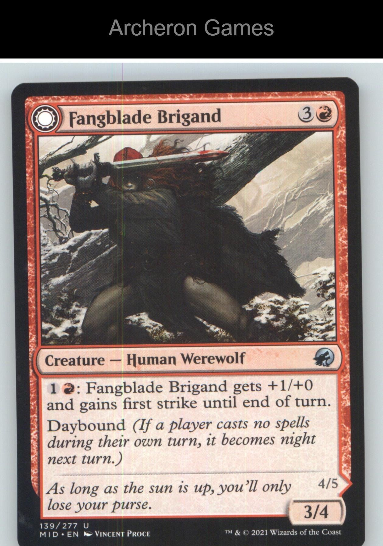 Fangblade Brigand MID 139 UC MTG Card NM/EX+