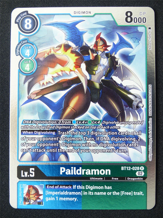 Paildramon BT12-028 R Foil - Digimon Card #18H