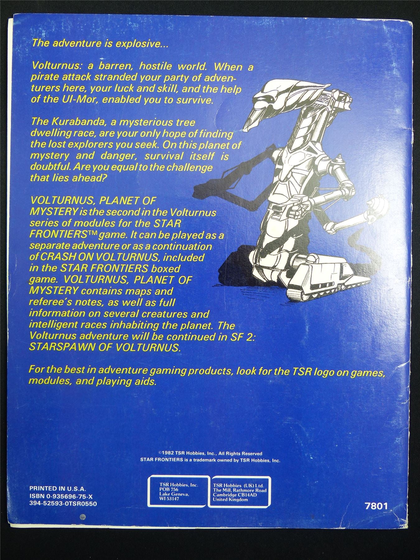 Star Frontiers Adventure Module: Volturnus Adventure part 2 -  TSR Roleplay Booklet #NH