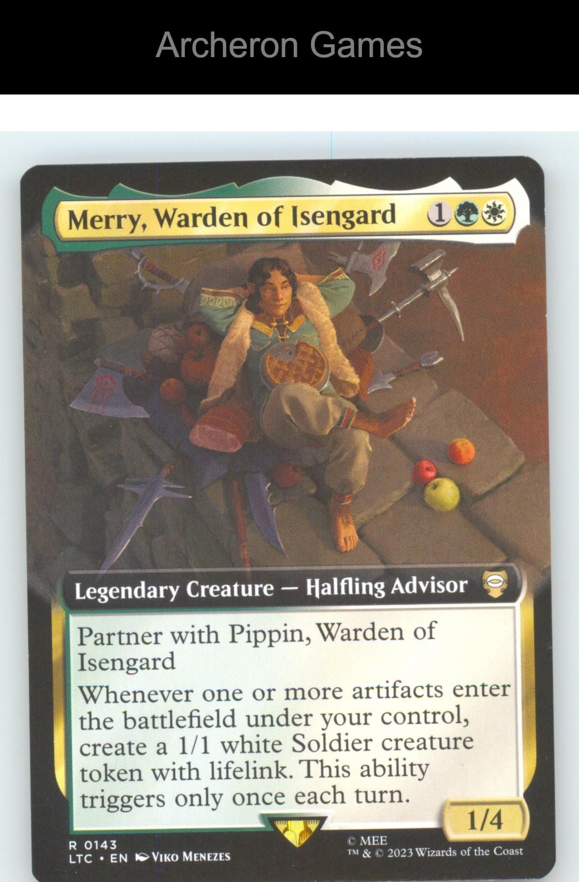 Merry, Warden of Isengard (Extended Art) LTC 143 R MTG Card NM/EX+