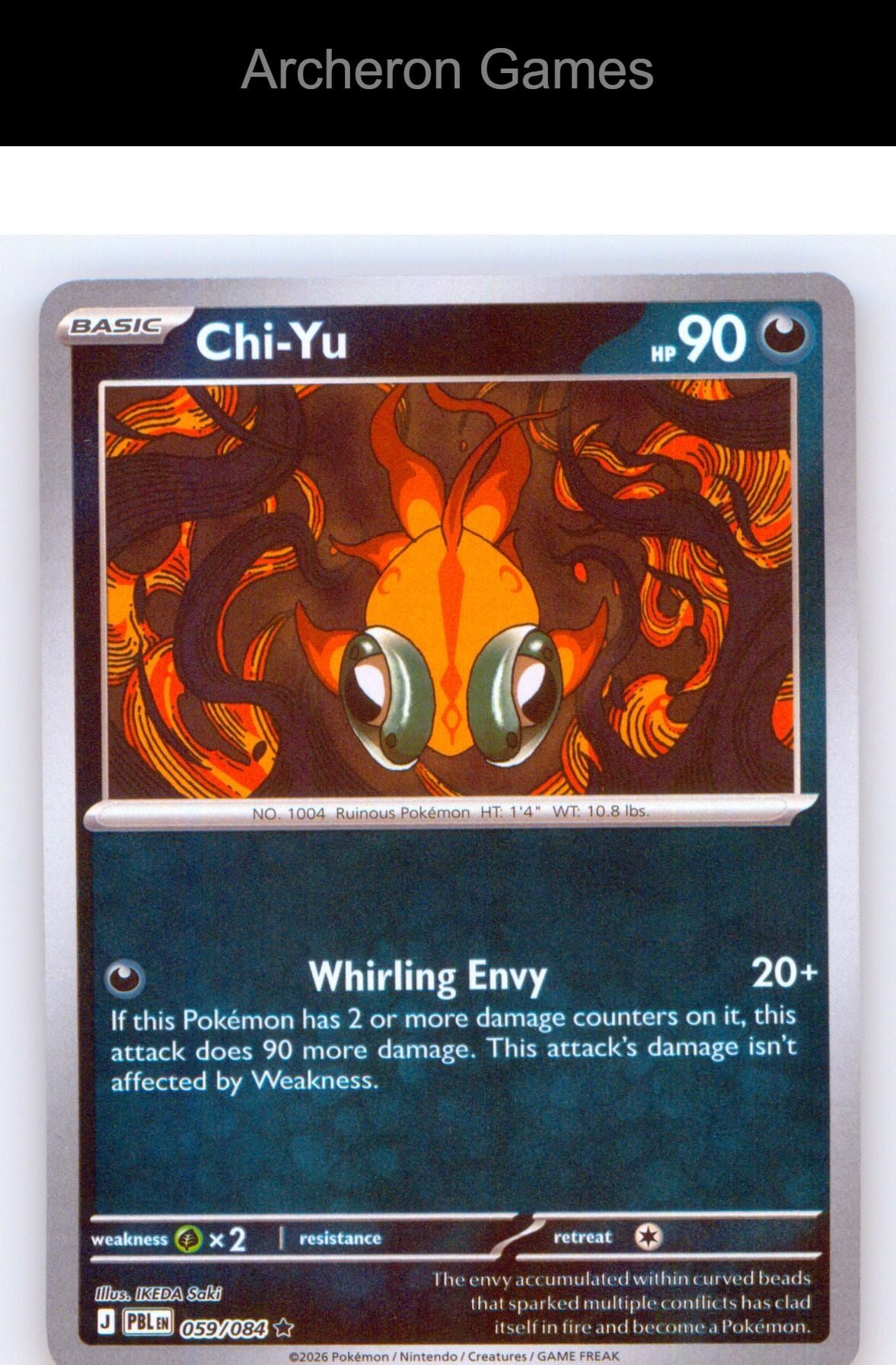 Pokemon Card Chi-Yu ME05 059/084 R Pitch Black Reverse Holo