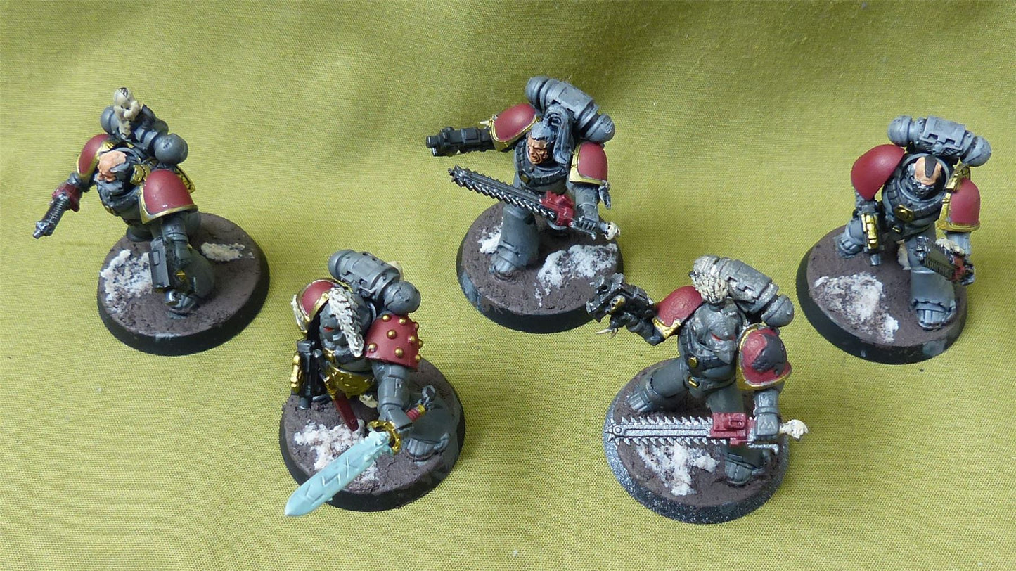 Space Marine Squad set of 5 - Space Marines - Warhammer 40K #2SS