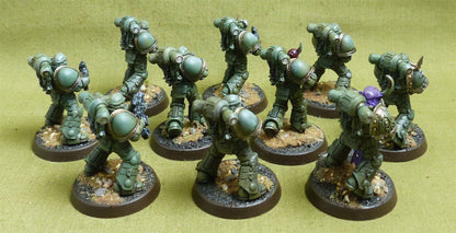 MKII Tactical Squad set of 10 painted - Death Guard - Warhammer Horus Heresy #42U