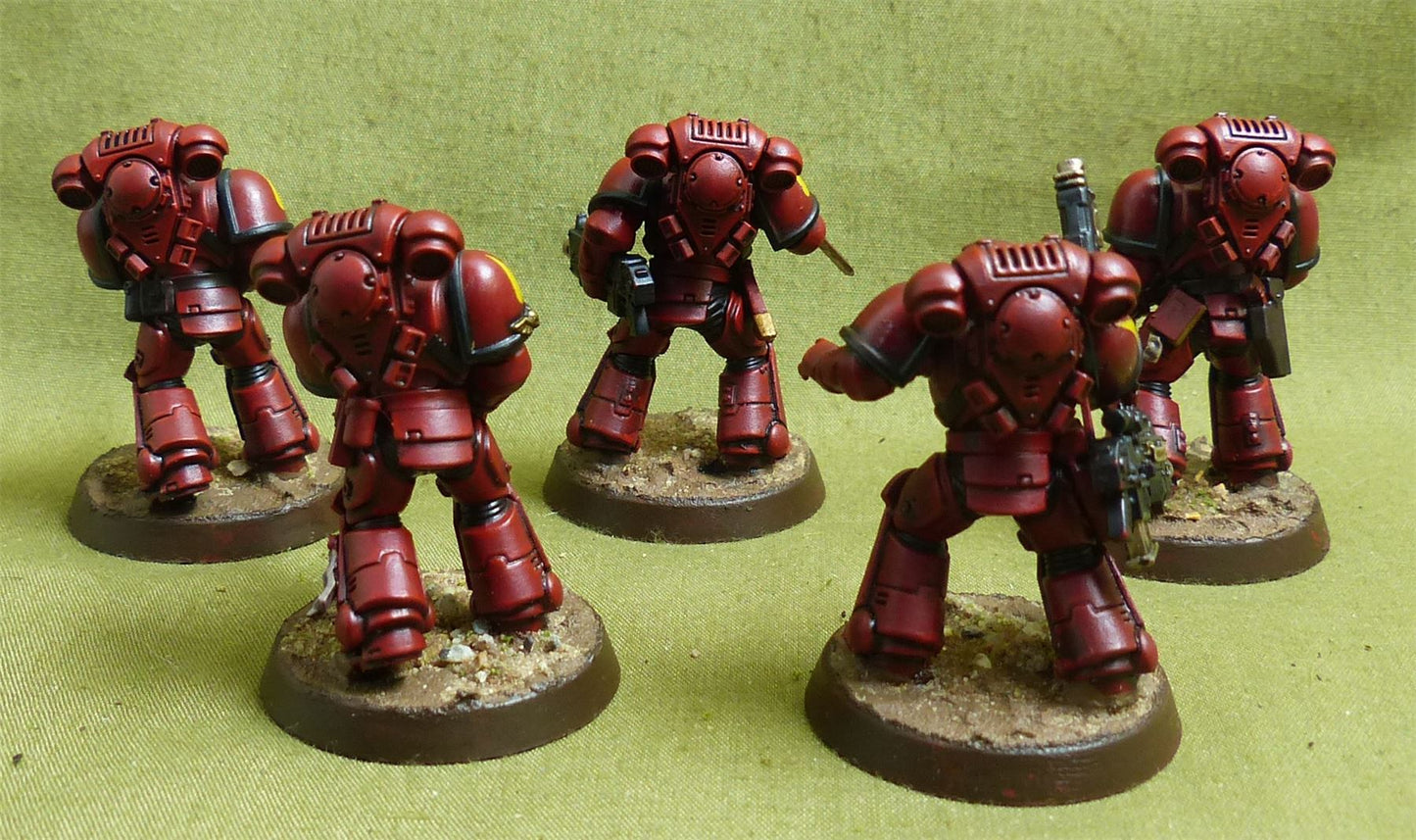 Intercessor Squad set of 5 painted - Blood Angels - Warhammer 40K #5C
