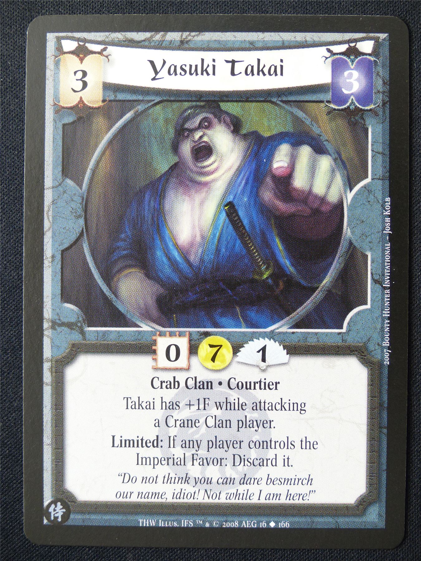 Yasuki Takai - THW - Legend of the Five Rings L5R Card #103