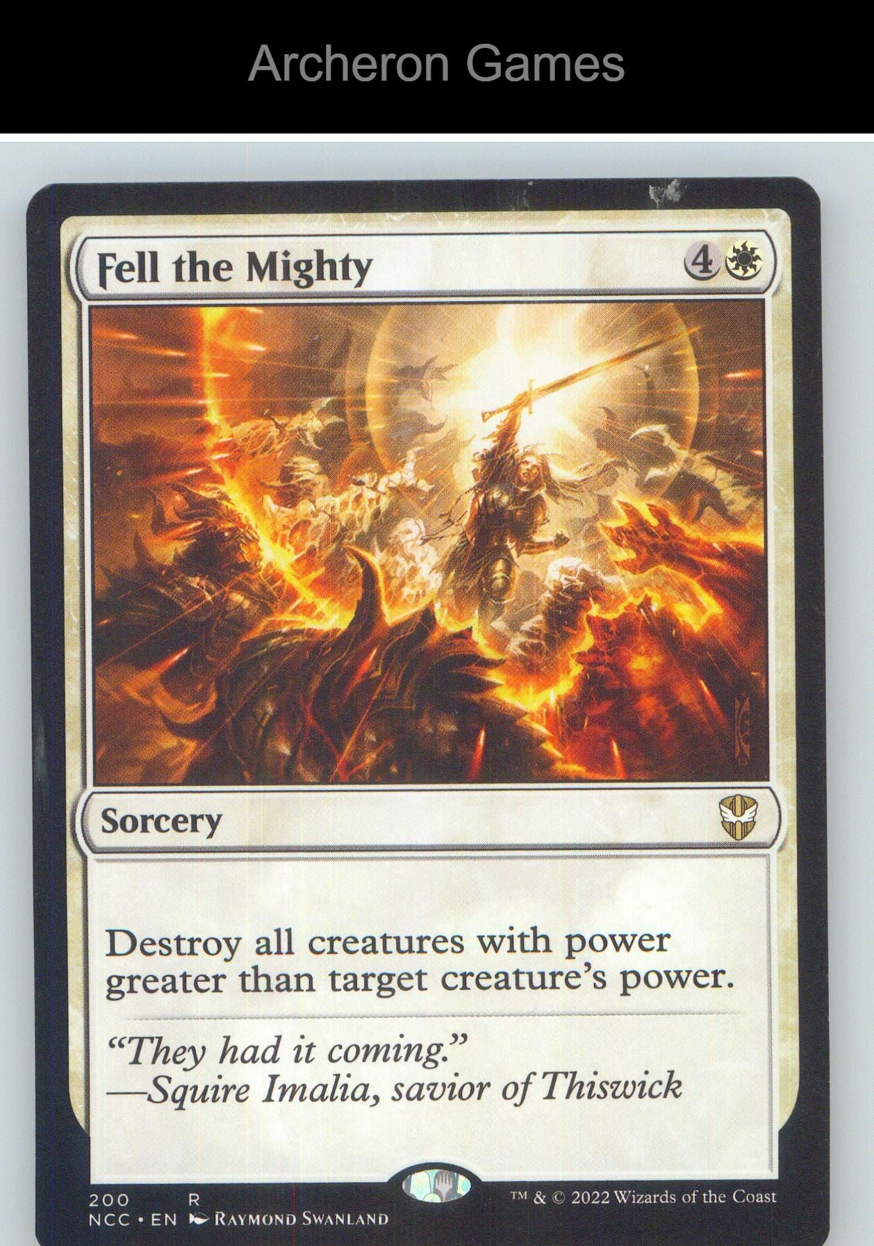 Fell the Mighty NCC 200 R MTG Card NM/EX+