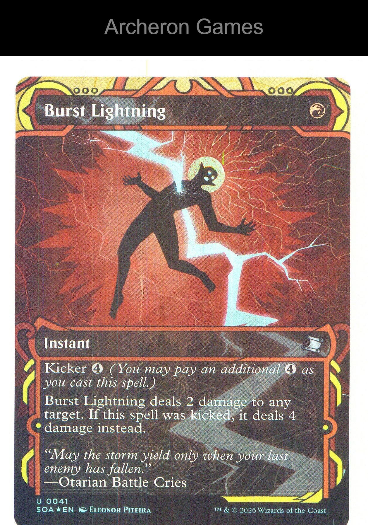 Burst Lightning SOA 41 UC MTG Card NM/EX+ Foil