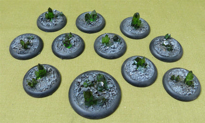 Green Crystal Objective & Terrain Markers painted - Warhammer #3RJ