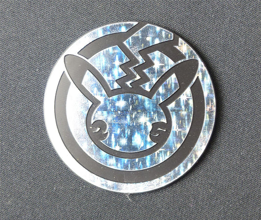 Silver Pikachu 25 Anniversary - Jumbo Pokemon Coin #3SU