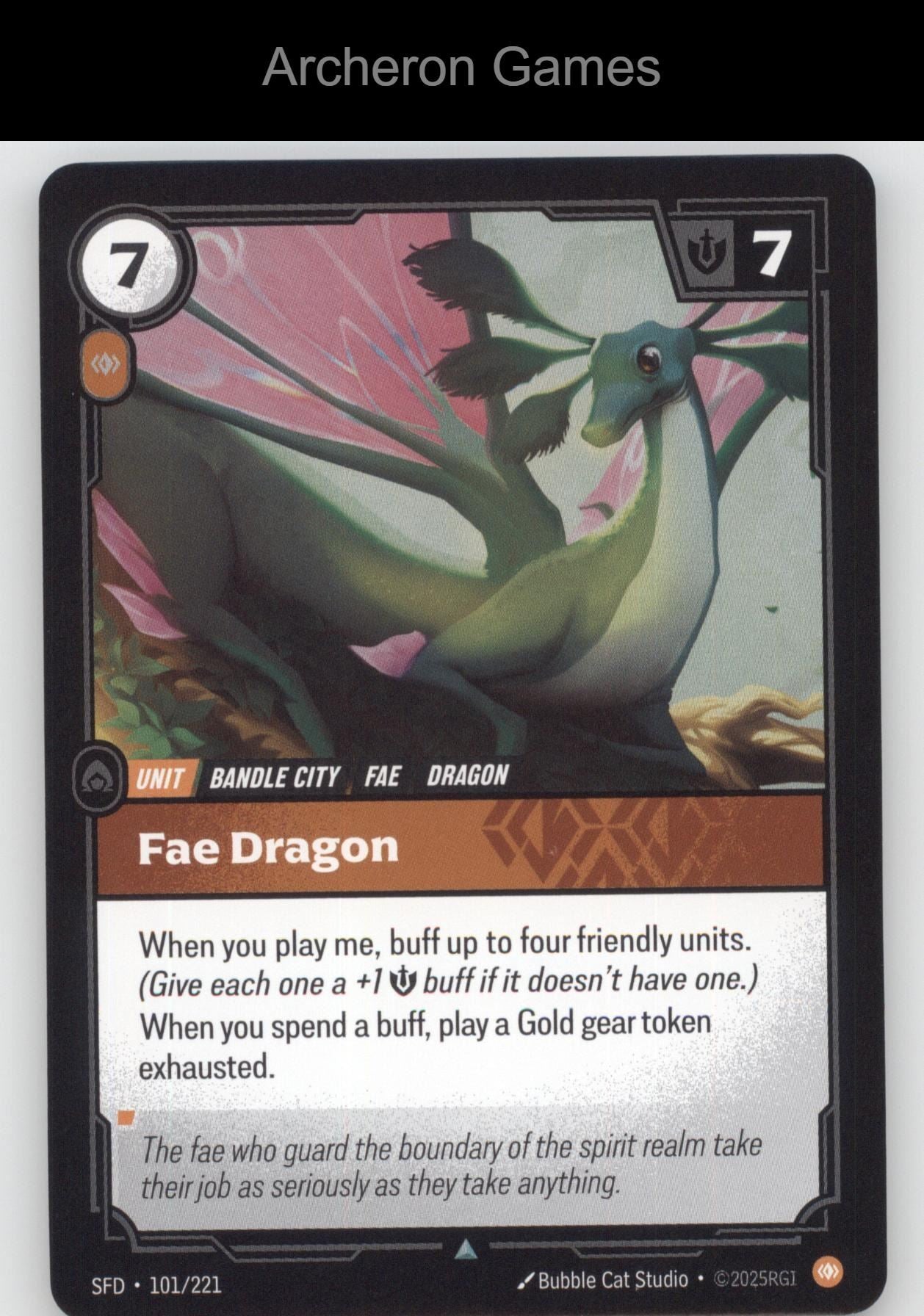 Fae Dragon SFD 101/221 UC  Card Spiritforged
