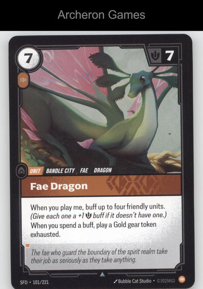 Fae Dragon SFD 101/221 UC  Card Spiritforged