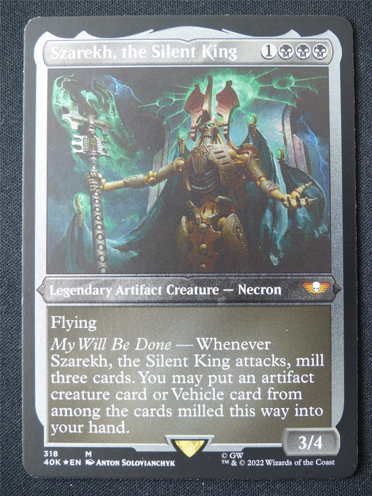 Azarekh the Silent King Foil Thick Card Commander - 40K - Mtg Card #B9