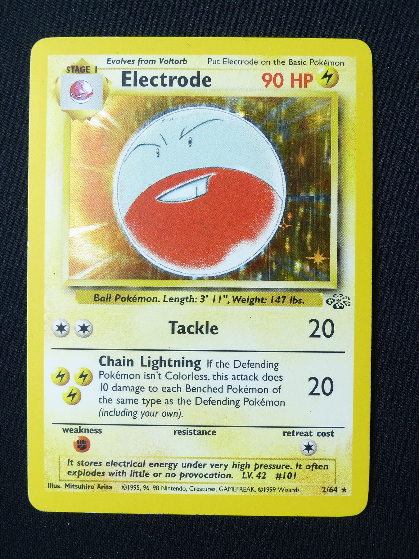 Electrode 2/64 Holo Jungle played - Pokemon Card #5SO