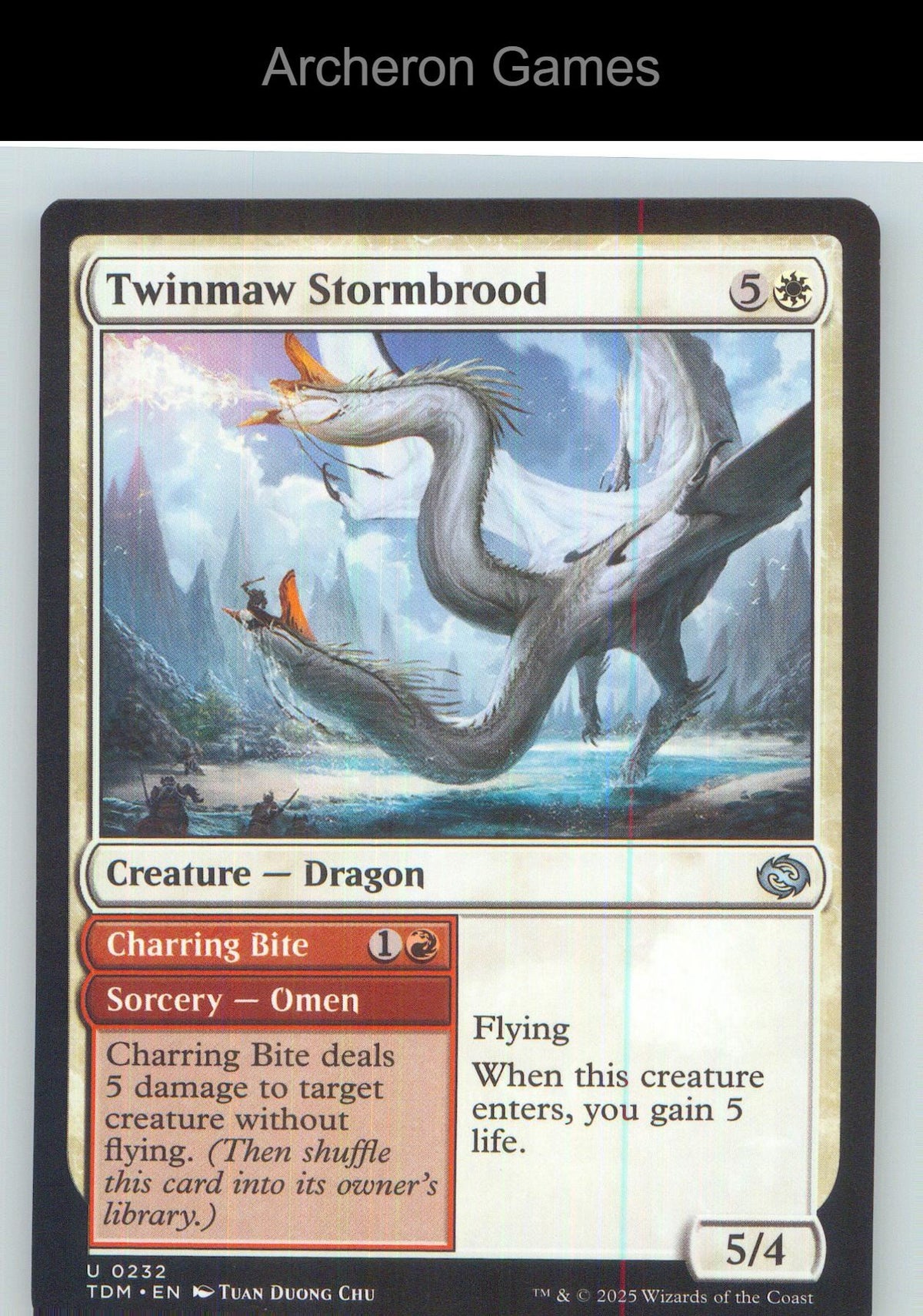 Twinmaw Stormbrood TDM 232 UC MTG Card NM/EX+