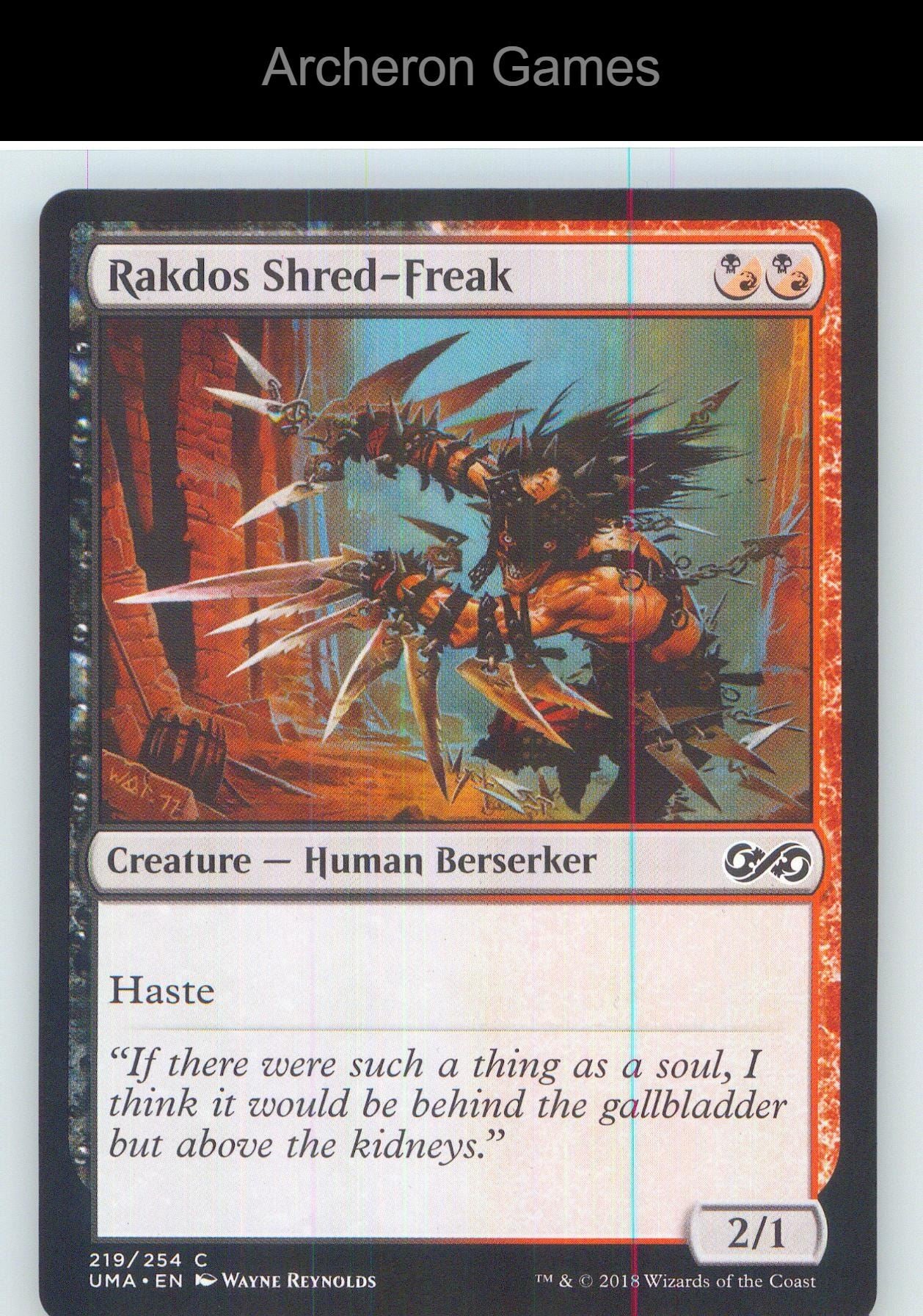 Rakdos Shred-Freak UMA 219 C MTG Card NM/EX+