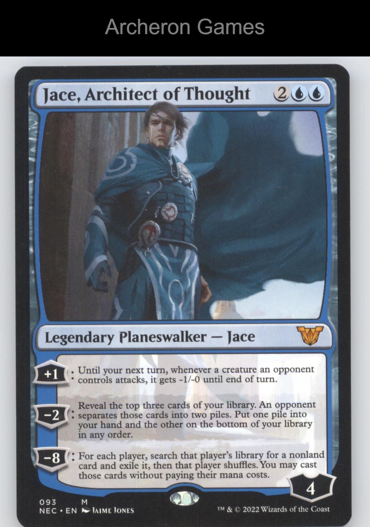 Jace, Architect of Thought 93 Mythic MTG Card Commander: Kamigawa: Neon Dynasty