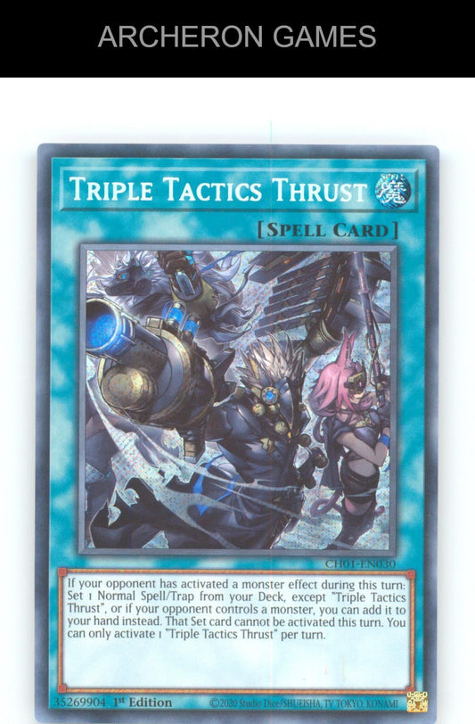 Triple Tactics Thrust (Secret Rare) SEC YUGIOH Card 1st Edition