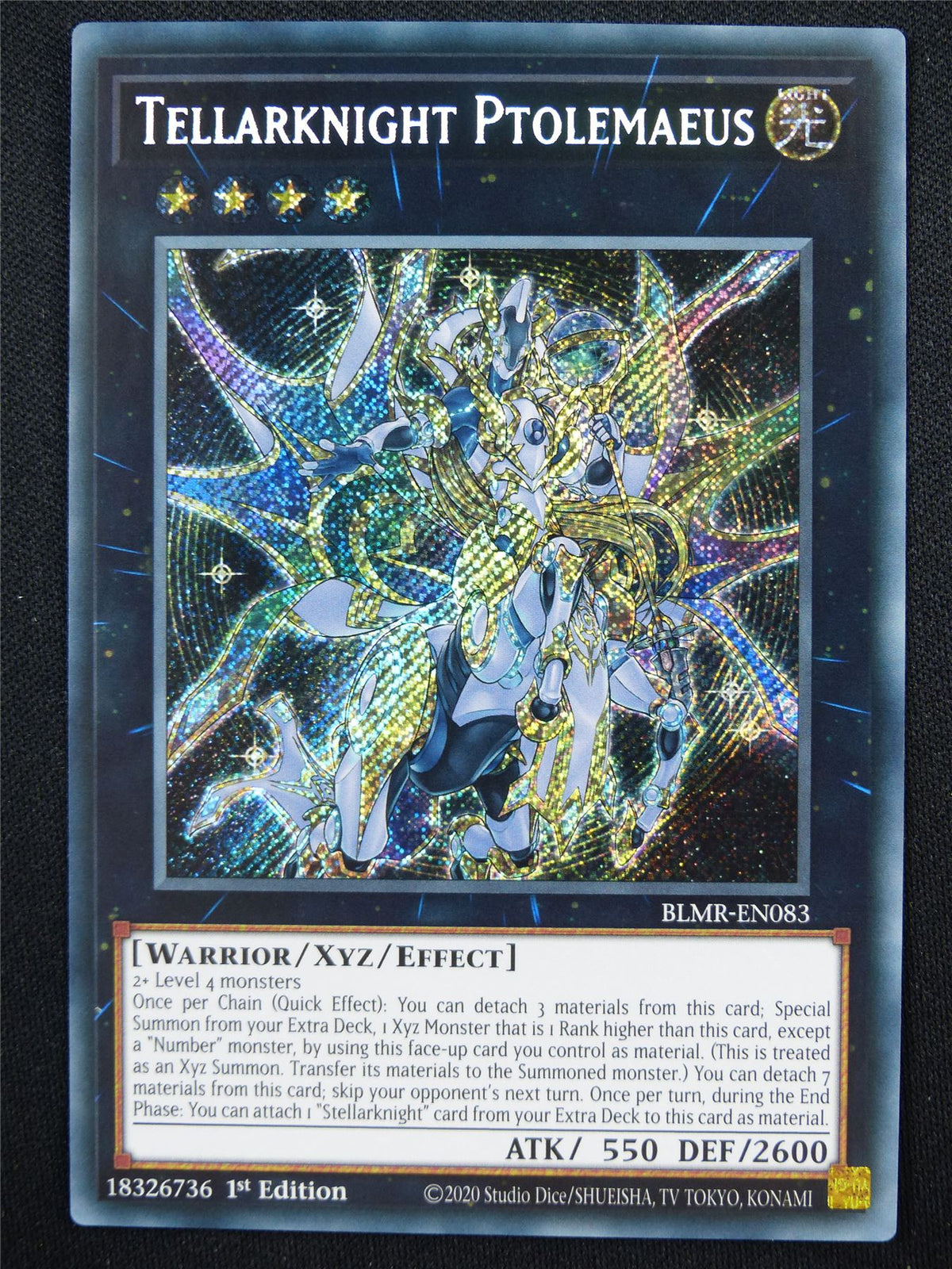 Tellarknight Ptolemaeus BLMR Secret Rare - 1st ed Yugioh Card #4I2