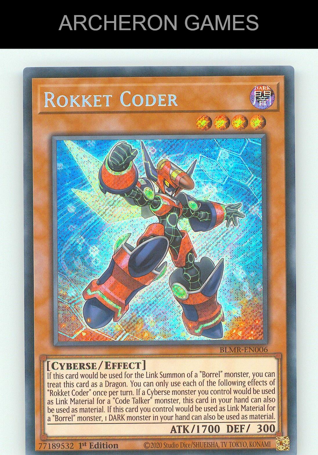 Rokket Coder SEC YUGIOH Card
