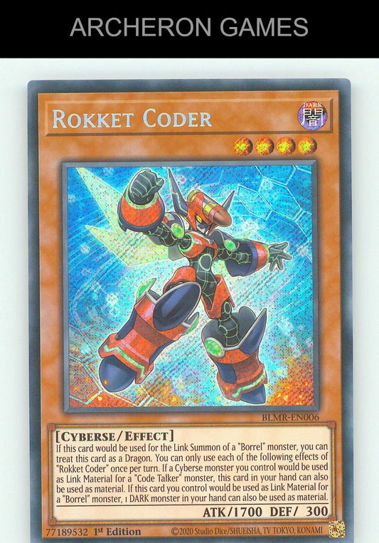 Rokket Coder SEC YUGIOH Card
