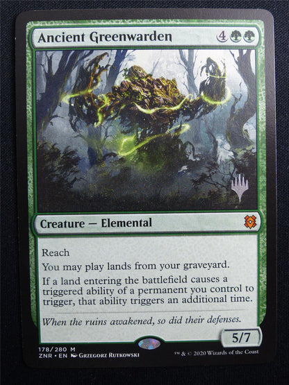 Ancient Greenwarden Promo stamped - ZNR - Mtg Card #3FO