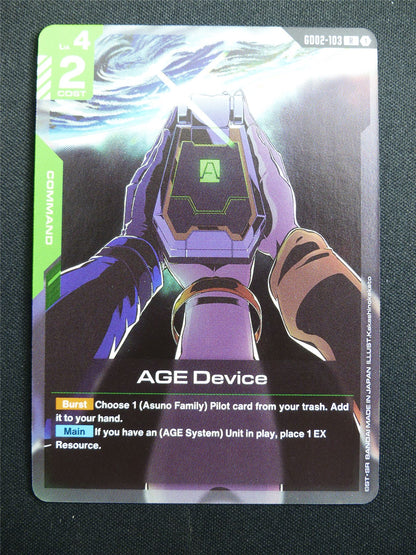 AGE Device GD02-103 R Foil - Gundam Card #3JT