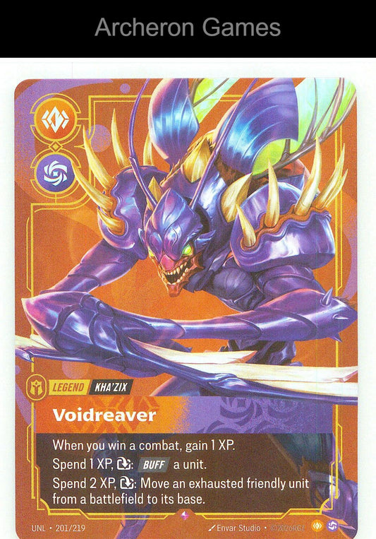 Kha'Zix - Voidreaver UNL 201/219 R Unleashed Riftbound Card