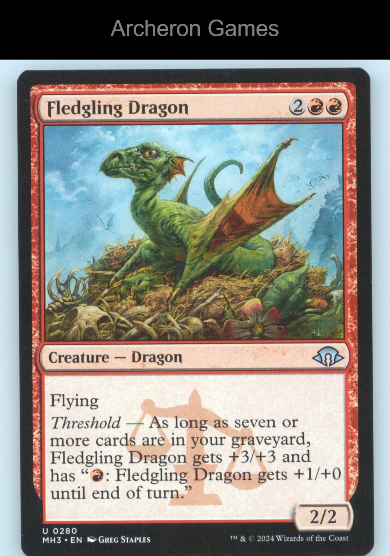 Fledgling Dragon 280 UC MTG Card Modern Horizons 3