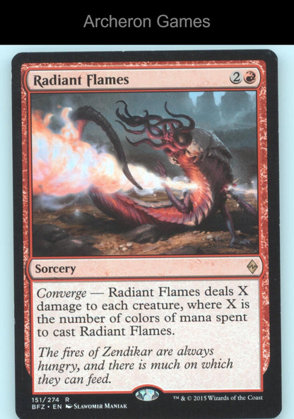 Radiant Flames 151 R MTG Card Battle for Zendikar