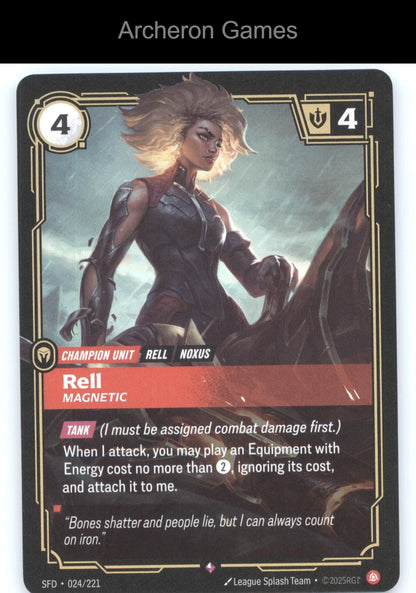 Rell - Magnetic SFD 024/221 R  Card Spiritforged