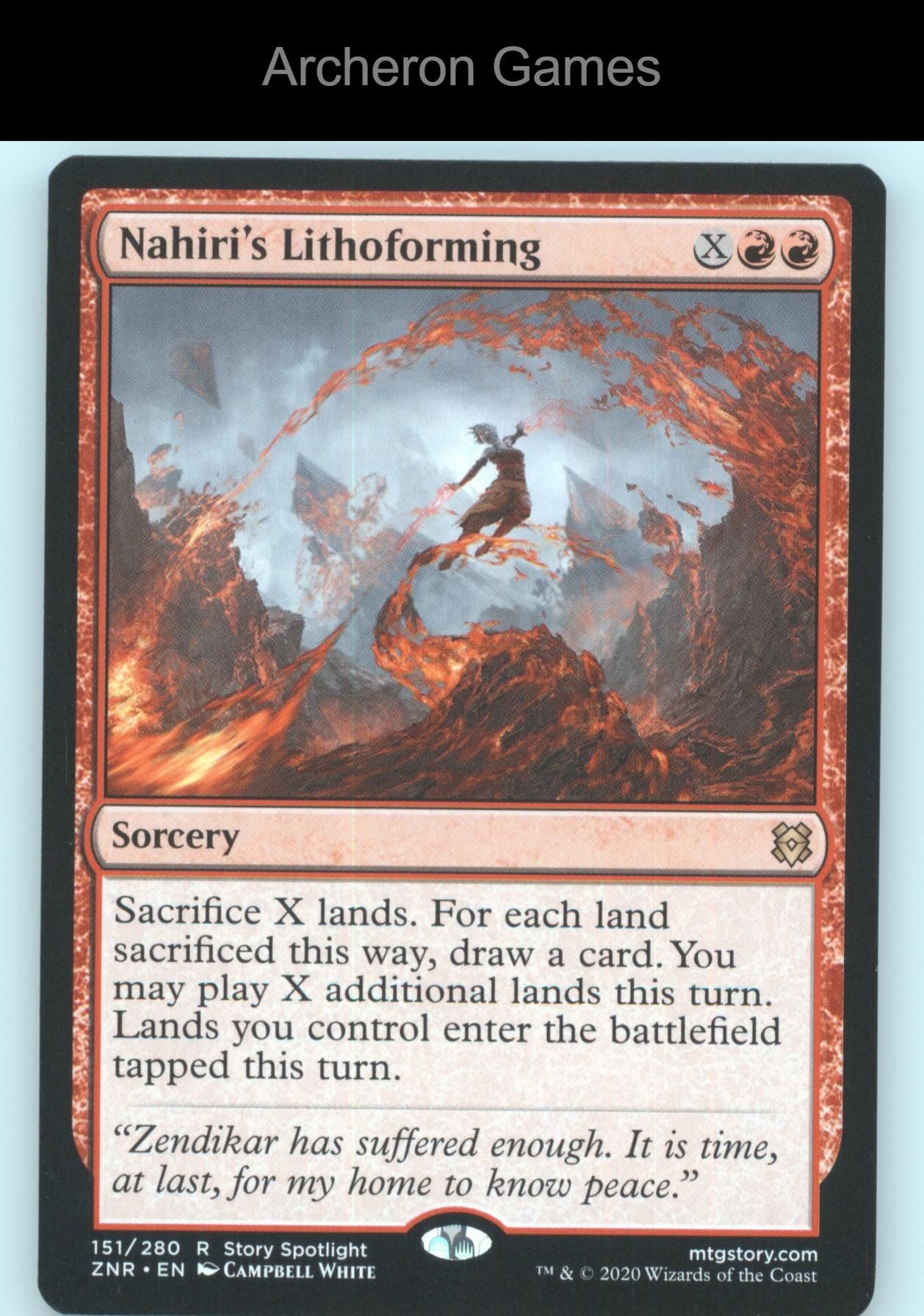 Nahiri's Lithoforming 151 R MTG Card Zendikar Rising