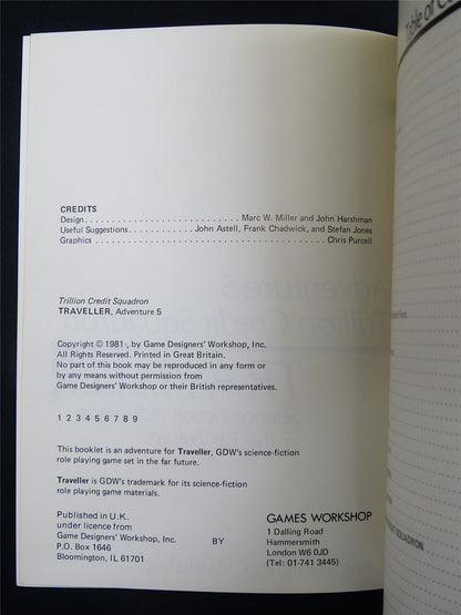 Traveller: Adventure 5 Trillion Credit Squadron - Roleplaying Booklet #2TT