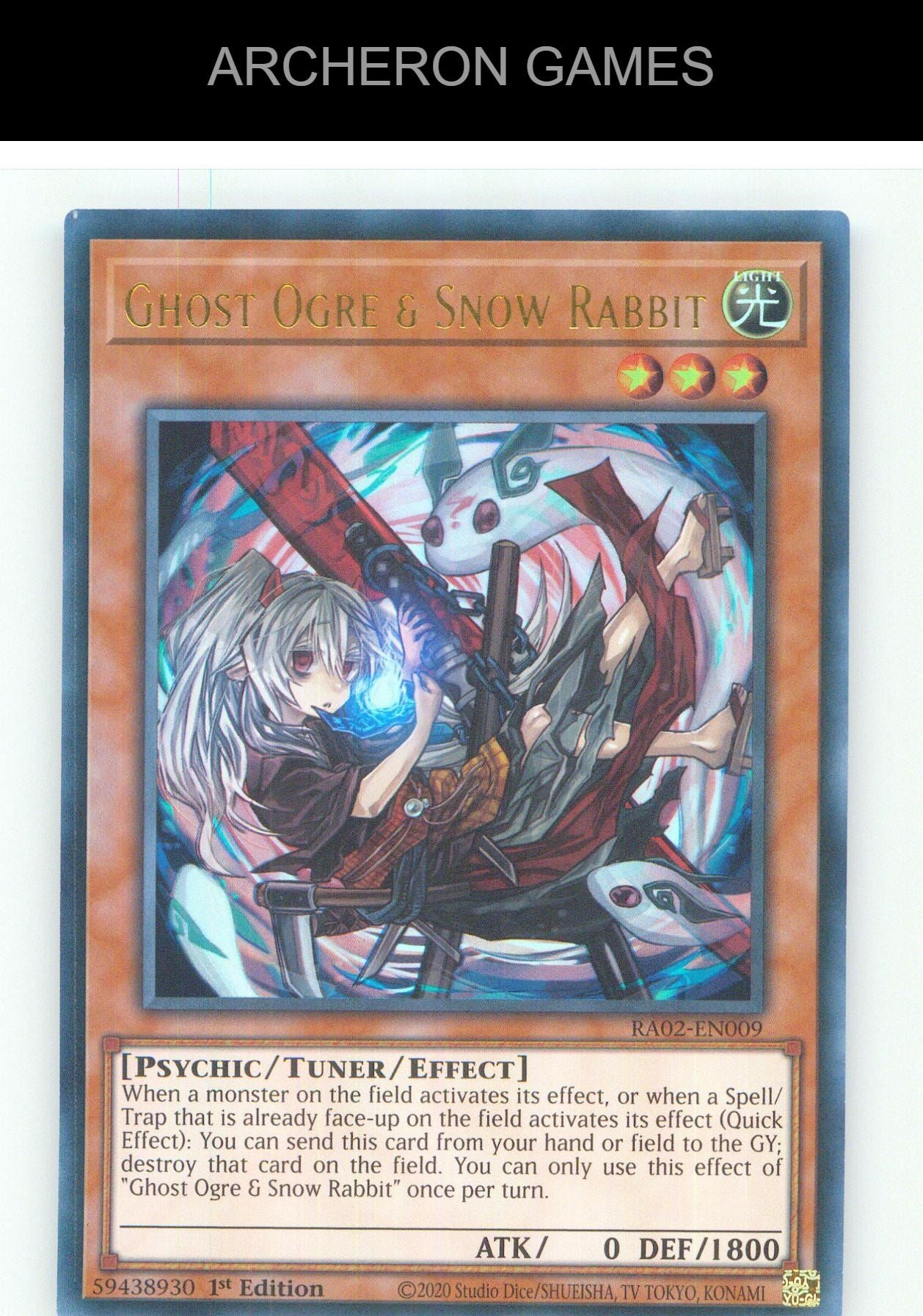 Ghost Ogre & Snow Rabbit (Alternate Art) (UR) UR YUGIOH Card 1st Edition