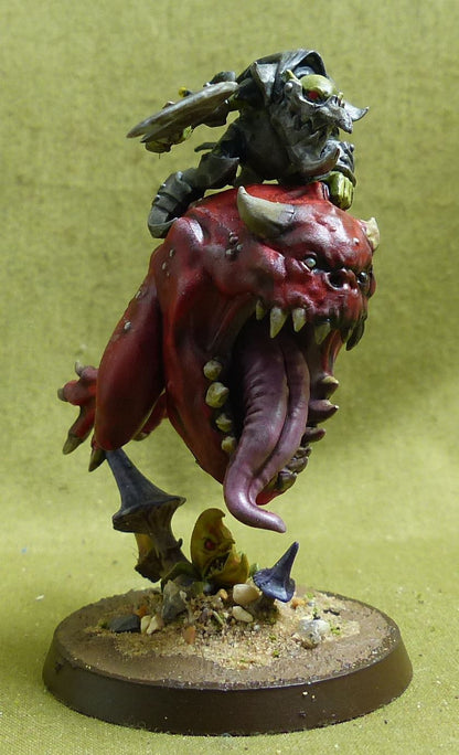 Loonboss on Giant Cave Squig painted - Gloomspite Gitz - Warhammer AoS #16P