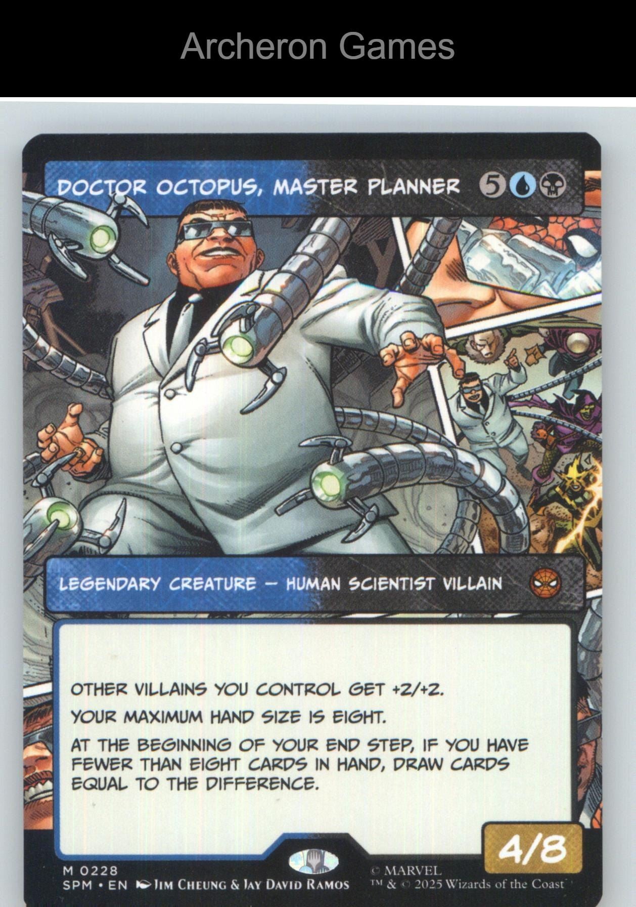 Doctor Octopus, Master Planner (Borderless) SPM 228 Mythic MTG Card NM/EX+