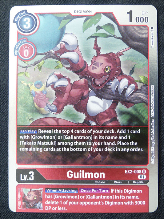 Guilmon EX2-008 R Foil - Digimon Card #178